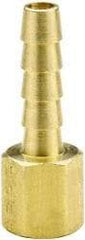 Parker - 3/8 NPT Thread Hose Barb x Female NPT Connector - 3/8" ID Hose x 0.415" OD Hose, Brass - Americas Industrial Supply
