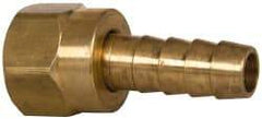 Parker - 5/8 Straight Thread Hose Barb x Female 45° SAE Swivel Connector - 3/8" ID Hose x 0.415" OD Hose, Brass - Americas Industrial Supply