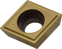 Kennametal - CPGM32.50 Grade KT315 Cermet Turning Insert - TiN/TiCN/TiN Finish, 80° Diamond, 3/8" Inscr Circle, 5/32" Thick, 0.0039" Corner Radius - Americas Industrial Supply