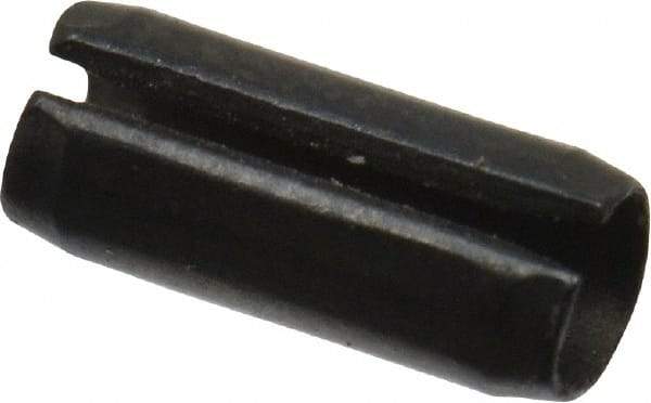 Value Collection - 2.5mm Diam x 6mm Long Slotted Spring Pin - Grade 1070-1080 Steel, Plain Finish - Americas Industrial Supply