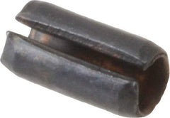 Value Collection - 3mm Diam x 6mm Long Slotted Spring Pin - Grade 1070-1080 Steel, Plain Finish - Americas Industrial Supply