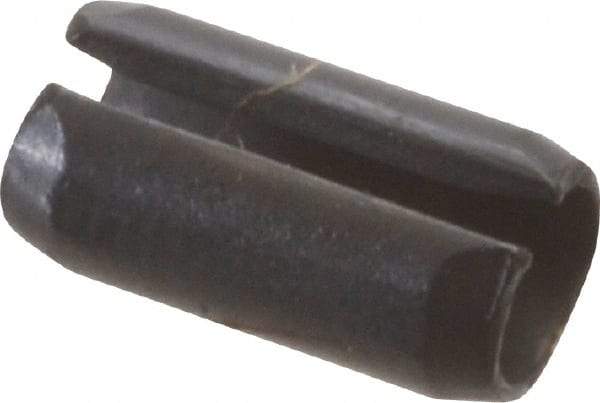 Value Collection - 4mm Diam x 8mm Long Slotted Spring Pin - Grade 1070-1080 Steel, Plain Finish - Americas Industrial Supply