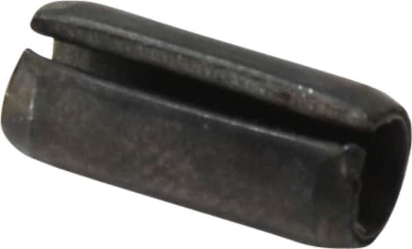 Value Collection - 5mm Diam x 12mm Long Slotted Spring Pin - Grade 1070-1080 Steel, Plain Finish - Americas Industrial Supply