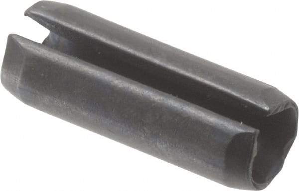 Value Collection - 5mm Diam x 14mm Long Slotted Spring Pin - Grade 1070-1080 Steel, Plain Finish - Americas Industrial Supply