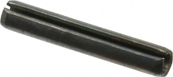 Value Collection - 5mm Diam x 30mm Long Slotted Spring Pin - Grade 1070-1080 Steel, Plain Finish - Americas Industrial Supply