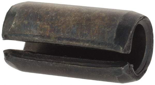 Value Collection - 8mm Diam x 16mm Long Slotted Spring Pin - Grade 1070-1080 Steel, Plain Finish - Americas Industrial Supply