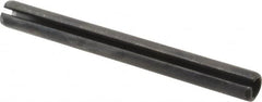 Value Collection - 8mm Diam x 80mm Long Slotted Spring Pin - Grade 1070-1080 Steel, Plain Finish - Americas Industrial Supply