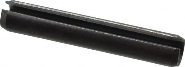 Value Collection - 10mm Diam x 60mm Long Slotted Spring Pin - Grade 1070-1080 Steel, Plain Finish - Americas Industrial Supply