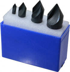 M.A. Ford - 4 Piece, 1/4 to 1" Head Diam, 60° Included Angle, Single End Countersink Set - Americas Industrial Supply