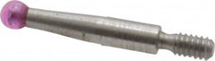 SPI - 2mm Ball Diam, Ruby, Ball Test Indicator Contact Point - 3/8" Contact Point Length, Use with Peacock Test Indicators - Americas Industrial Supply