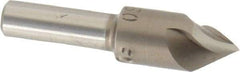 M.A. Ford - 3/8" Head Diam, 1/4" Shank Diam, 3 Flute 60° High Speed Steel Countersink - Bright Finish, 1-5/8" OAL, 0.11" Nose Diam, Single End, Straight Shank, Right Hand Cut - Americas Industrial Supply