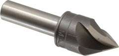 M.A. Ford - 7/8" Head Diam, 1/2" Shank Diam, 3 Flute 60° High Speed Steel Countersink - Bright Finish, 3" OAL, 0.26" Nose Diam, Single End, Straight Shank, Right Hand Cut - Americas Industrial Supply