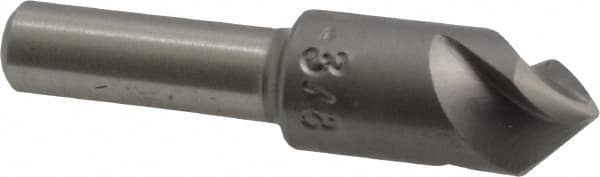 M.A. Ford - 3/8" Head Diam, 1/4" Shank Diam, 3 Flute 82° High Speed Steel Countersink - Americas Industrial Supply