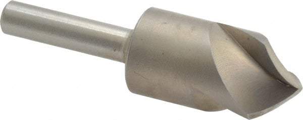 M.A. Ford - 5/8" Head Diam, 1/4" Shank Diam, 3 Flute 90° High Speed Steel Countersink - Bright Finish, 2-1/4" OAL, 0.19" Nose Diam, Single End, Straight Shank, Right Hand Cut - Americas Industrial Supply