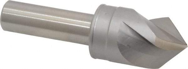 M.A. Ford - 7/8" Head Diam, 1/2" Shank Diam, 3 Flute 90° High Speed Steel Countersink - Bright Finish, 3" OAL, 0.26" Nose Diam, Single End, Straight Shank, Right Hand Cut - Americas Industrial Supply