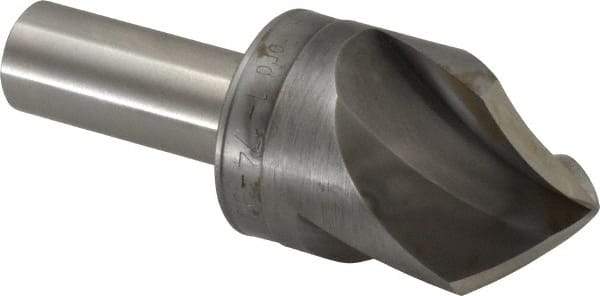 M.A. Ford - 1-1/4" Head Diam, 5/8" Shank Diam, 3 Flute 90° High Speed Steel Countersink - Bright Finish, 3-1/2" OAL, 0.38" Nose Diam, Single End, Straight Shank, Right Hand Cut - Americas Industrial Supply