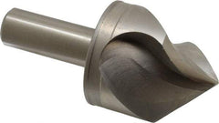 M.A. Ford - 2" Head Diam, 3/4" Shank Diam, 3 Flute 90° High Speed Steel Countersink - Bright Finish, 4-1/4" OAL, 0.6" Nose Diam, Single End, Straight Shank, Right Hand Cut - Americas Industrial Supply