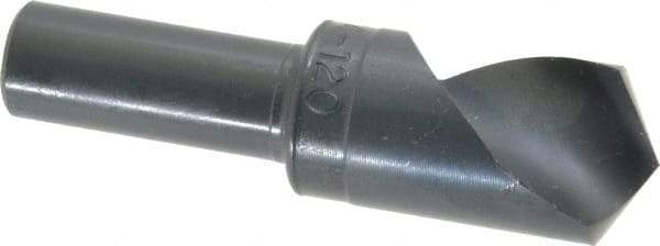 M.A. Ford - 3/4" Head Diam, 1/2" Shank Diam, 1 Flute 120° High Speed Steel Countersink - Bright Finish, 2-3/4" OAL, 0.12" Nose Diam, Single End, Straight Shank, Right Hand Cut - Americas Industrial Supply