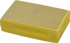 3M - Extra Fine Grade, 40 Grit, Diamond Hand Pad - Yellow, 2-1/4" Wide x 3-3/4" Long, Coated - Americas Industrial Supply