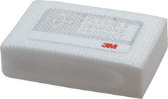 3M - Extra Fine Grade, 20 Grit, Diamond Hand Pad - White, 2-1/4" Wide x 3-3/4" Long, Coated - Americas Industrial Supply