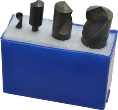 M.A. Ford - 4 Piece, 1/4 to 1" Head Diam, 120° Included Angle, Single End Countersink Set - Americas Industrial Supply