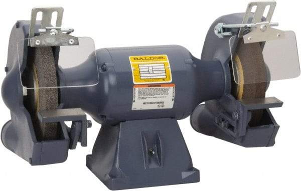 Baldor - 10" Wheel Diam x 1" Wheel Width, 1 hp Grinder - 7/8" Arbor Hole Diam, 1 Phase, 1,800 Max RPM, 115/230 Volts - Americas Industrial Supply