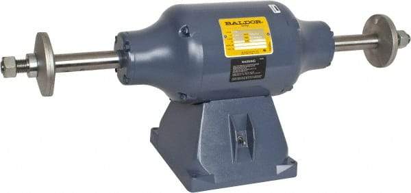 Baldor - 10" Wheel Diam x 1-1/4" Wheel Width, 1-1/2 hp Buffer - 7/8" Arbor Hole Diam, 1 Phase, 3,600 Max RPM, 115/230 Volts - Americas Industrial Supply