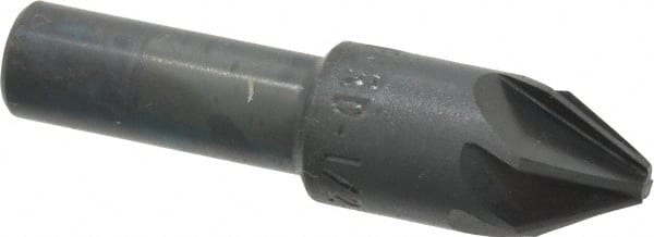 M.A. Ford - 1/2" Head Diam, 3/8" Shank Diam, 6 Flute 60° High Speed Steel Countersink - Americas Industrial Supply