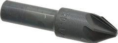 M.A. Ford - 1/2" Head Diam, 3/8" Shank Diam, 6 Flute 60° High Speed Steel Countersink - Americas Industrial Supply