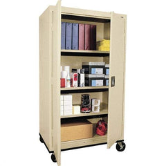 Sandusky Lee - 4 Shelf Mobile Cabinet - 36" Wide x 24" Deep x 66" High, Steel, Putty - Americas Industrial Supply