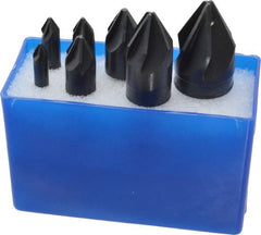 M.A. Ford - 7 Piece, 1/4 to 1" Head Diam, 60° Included Angle, Single End Countersink Set - Americas Industrial Supply