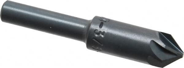 M.A. Ford - 3/8" Head Diam, 1/4" Shank Diam, 6 Flute 82° High Speed Steel Countersink - Americas Industrial Supply