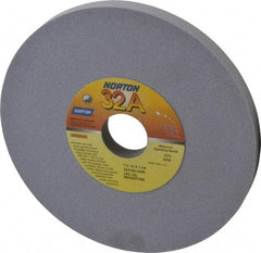 Norton - 7" Diam x 1-1/4" Hole x 1/2" Thick, J Hardness, 100 Grit Surface Grinding Wheel - Aluminum Oxide, Type 1, Fine Grade, 3,600 Max RPM, Vitrified Bond, No Recess - Americas Industrial Supply