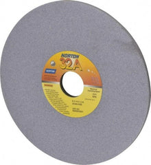 Norton - 8" Diam x 1-1/4" Hole x 1/4" Thick, I Hardness, 80 Grit Surface Grinding Wheel - Aluminum Oxide, Type 1, Medium Grade, 3,600 Max RPM, Vitrified Bond, No Recess - Americas Industrial Supply