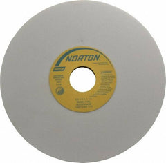 Norton - 8" Diam x 1-1/4" Hole x 1/4" Thick, J Hardness, 80 Grit Surface Grinding Wheel - Aluminum Oxide, Type 1, Medium Grade, 3,600 Max RPM, Vitrified Bond, No Recess - Americas Industrial Supply