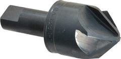 M.A. Ford - 1-1/2" Head Diam, 3/4" Shank Diam, 6 Flute 90° High Speed Steel Countersink - Bright Finish, 3-1/2" OAL, 0.43" Nose Diam, Single End, Straight Shank, Right Hand Cut - Americas Industrial Supply