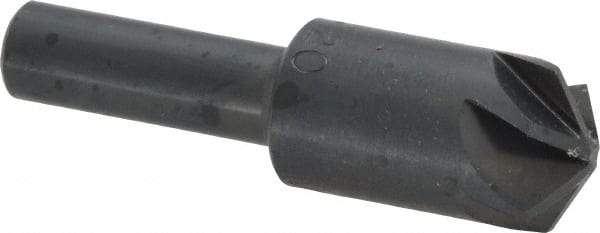 M.A. Ford - 5/8" Head Diam, 3/8" Shank Diam, 6 Flute 120° High Speed Steel Countersink - Bright Finish, 2-1/4" OAL, 0.18" Nose Diam, Single End, Straight Shank, Right Hand Cut - Americas Industrial Supply