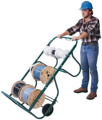Greenlee - 750 Lb Capacity, 27" Wide x 54-1/2" Long x 26-1/2" High Wire Cart - 5 Slot, 6 Spool, Steel - Americas Industrial Supply