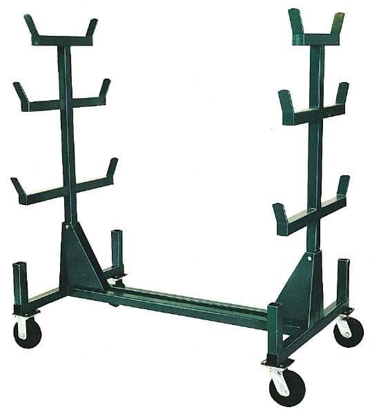 Greenlee - 1,000 Lb Capacity, 34" Wide x 58-1/2" Long x 63-1/2" High Mobile Cart - 7 Slot, Steel - Americas Industrial Supply