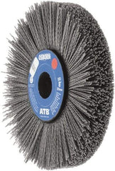 Osborn - 8" OD, 1-1/4" Arbor Hole, Crimped Nylon Wheel Brush - 1" Face Width, 2-1/4" Trim Length, 0.04" Filament Diam, 3,600 RPM - Americas Industrial Supply