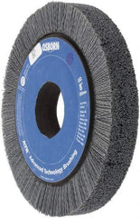 Osborn - 8" OD, 2" Arbor Hole, Crimped Nylon Wheel Brush - 1" Face Width, 1-1/4" Trim Length, 0.022" Filament Diam, 3,600 RPM - Americas Industrial Supply