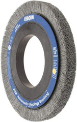 Osborn - 12" OD, 5-1/4" Arbor Hole, Crimped Nylon Wheel Brush - 1" Face Width, 1-1/4" Trim Length, 0.028" Filament Diam, 1,800 RPM - Americas Industrial Supply