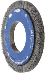 Osborn - 12" OD, 5-1/4" Arbor Hole, Crimped Nylon Wheel Brush - 1" Face Width, 1-1/4" Trim Length, 0.035" Filament Diam, 1,800 RPM - Americas Industrial Supply