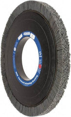 Osborn - 14" OD, 5-1/4" Arbor Hole, Crimped Nylon Wheel Brush - 1" Face Width, 1-1/4" Trim Length, 1,800 RPM - Americas Industrial Supply