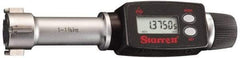 Starrett - 0.08" to 0.1", IP65, Carbide Face Electronic Inside Micrometer - 0.00005" Resolution, 0.00015" Accuracy, 3/8" Gage Depth - Americas Industrial Supply