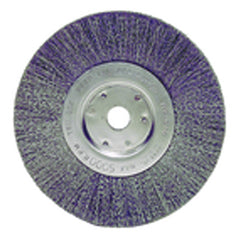 ‎6″ Diameter-1/2″-5/8″ Arbor Hole - Crimped Steel Wire Straight Wheel - Americas Industrial Supply