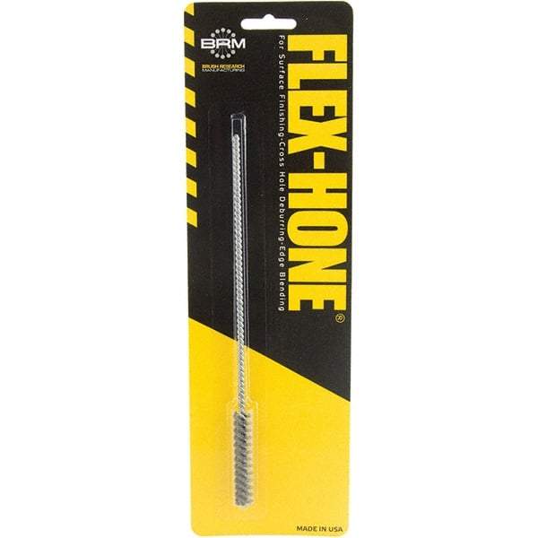 Brush Research Mfg. - 0.354" to 3/8" Bore Diam, 120 Grit, Boron Carbide Flexible Hone - Medium, 8" OAL - Americas Industrial Supply
