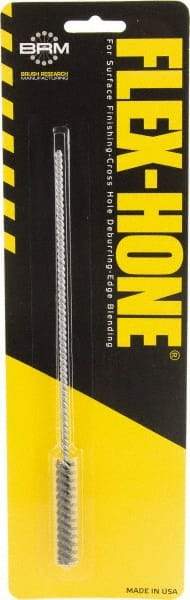 Brush Research Mfg. - 0.276" to 0.315" Bore Diam, 180 Grit, Boron Carbide Flexible Hone - Fine, 8" OAL - Americas Industrial Supply