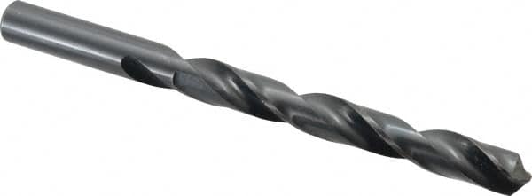 Hertel - 11.3mm 118° High Speed Steel Jobber Drill - Oxide Finish, Right Hand Cut, Spiral Flute, Straight Shank, 143mm OAL, Standard Point - Americas Industrial Supply