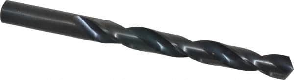 Hertel - 12.8mm 118° High Speed Steel Jobber Drill - Oxide Finish, Right Hand Cut, Spiral Flute, Straight Shank, 152mm OAL, Standard Point - Americas Industrial Supply